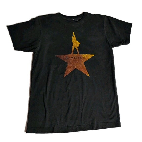 Hamilton Musical T-Shirt Black Star Silhouette Creative Goods Broadway Size M - Picture 1 of 4